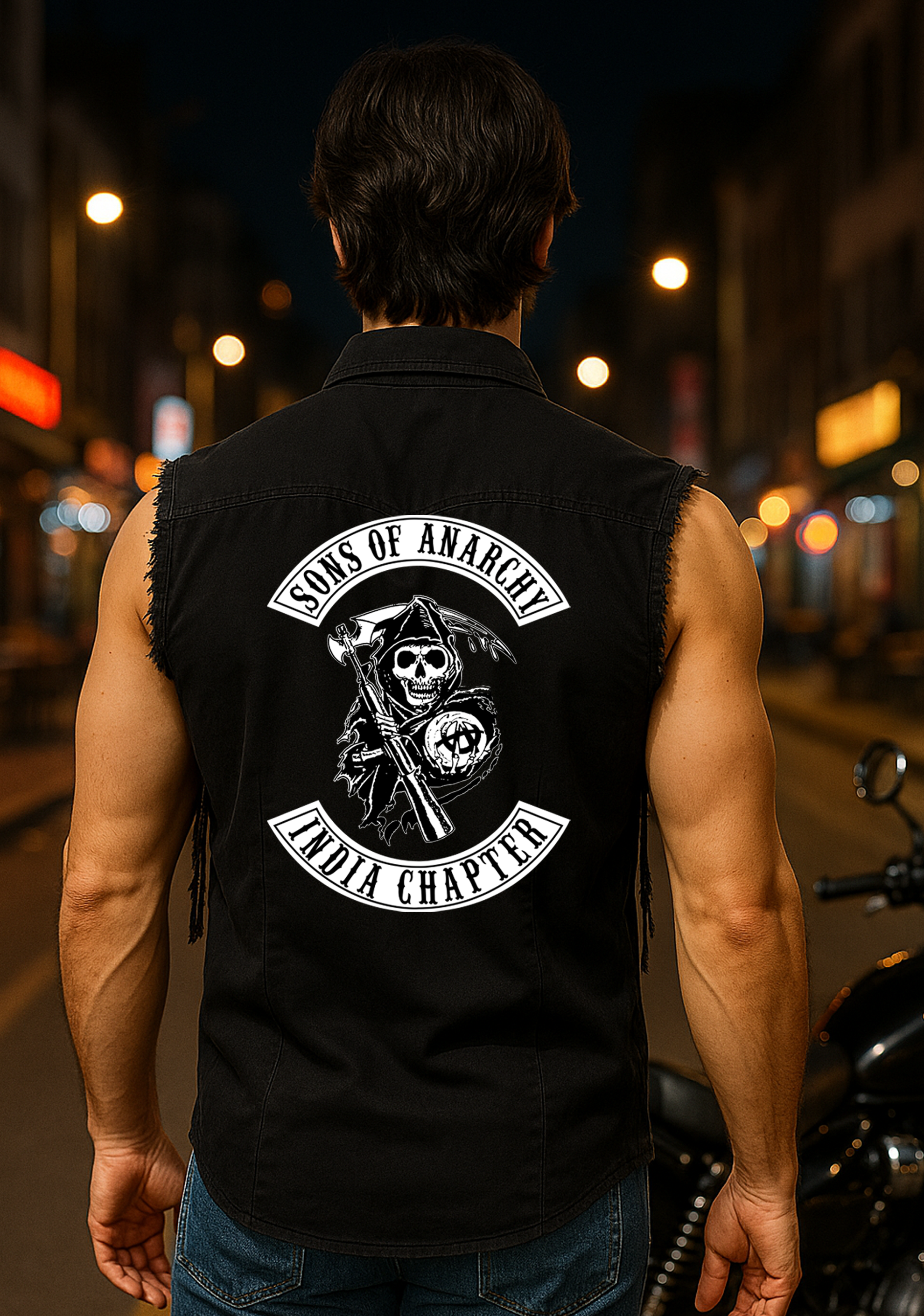 Best Denim Biker shirt sleeveless Biker shirt,Motorcycle clothing with patch  Bandana in India online for Men and Women, T shirts, Bandanas,Biker clothingBest Denim Biker shirt sleeveless Biker shirt,Motorcycle clothing with patch  Bandana in India online for Men and Women, T shirts, Bandanas,Biker clothing