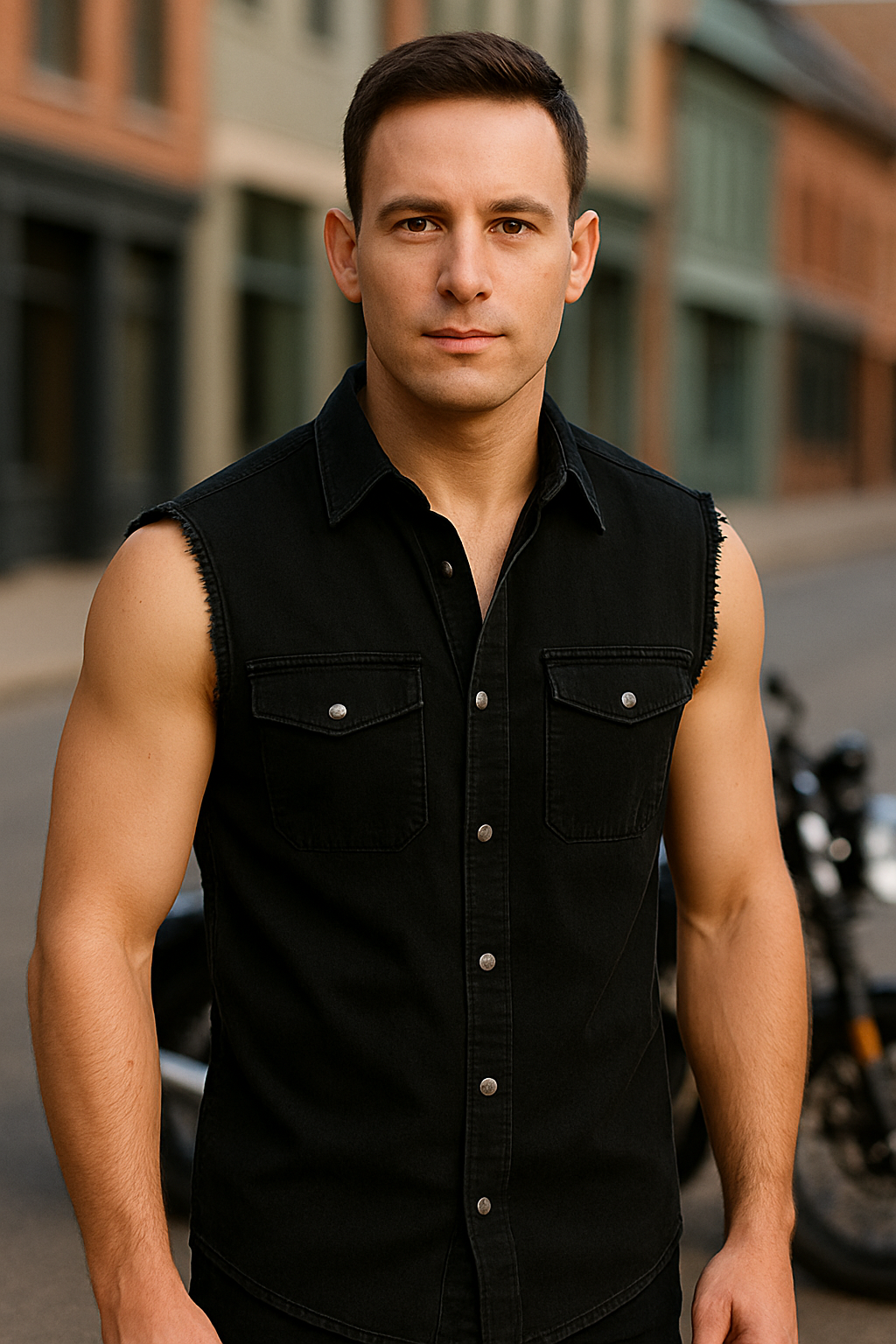 Best Denim Biker shirt sleeveless Biker shirt,Motorcycle clothing with patch  Bandana in India online for Men and Women, T shirts, Bandanas,Biker clothing