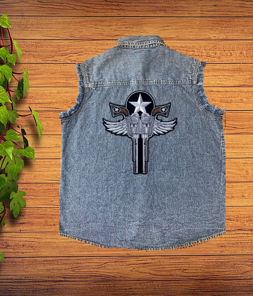 Best Denim Biker shirt sleeveless Biker shirt Cafe Racer patch  Bandana in India online for Men and Women, T shirts, Bandanas,Biker clothing