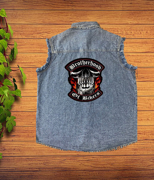 Best Denim Biker shirt sleeveless Biker shirt Cafe Racer patch  Bandana in India online for Men and Women, T shirts, Bandanas,Biker clothing