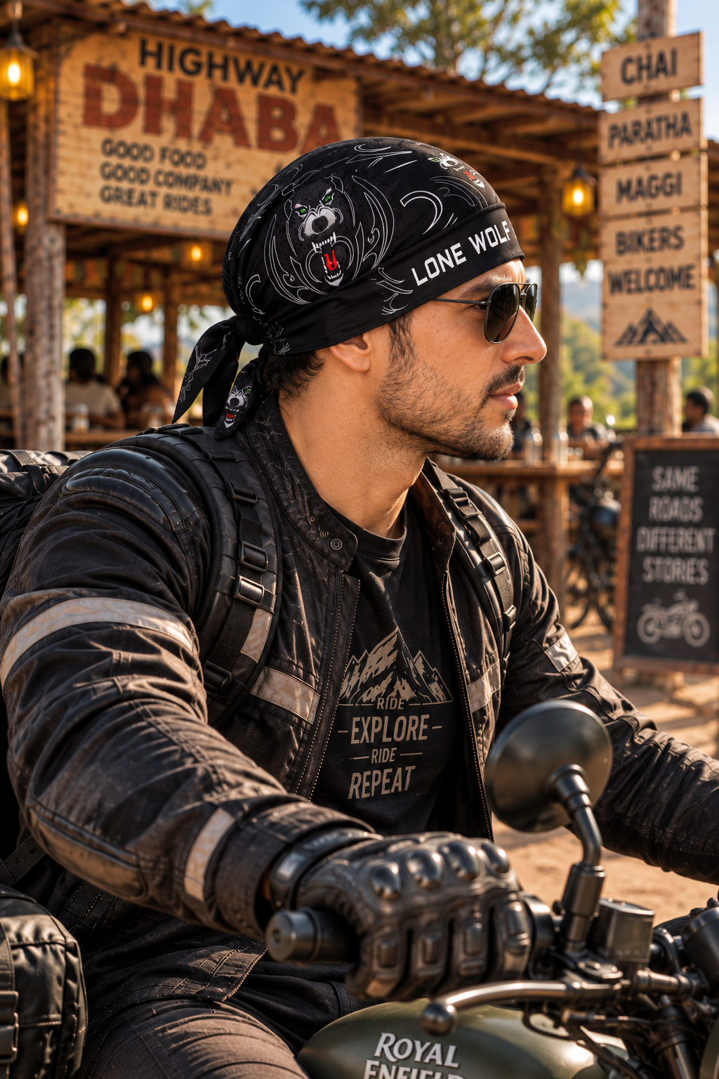Bandanas,Headwraps,Headgear,Biker T shirts for Men and Women in India helmet liner,hair protection,durag,skull caps,patka for men and women