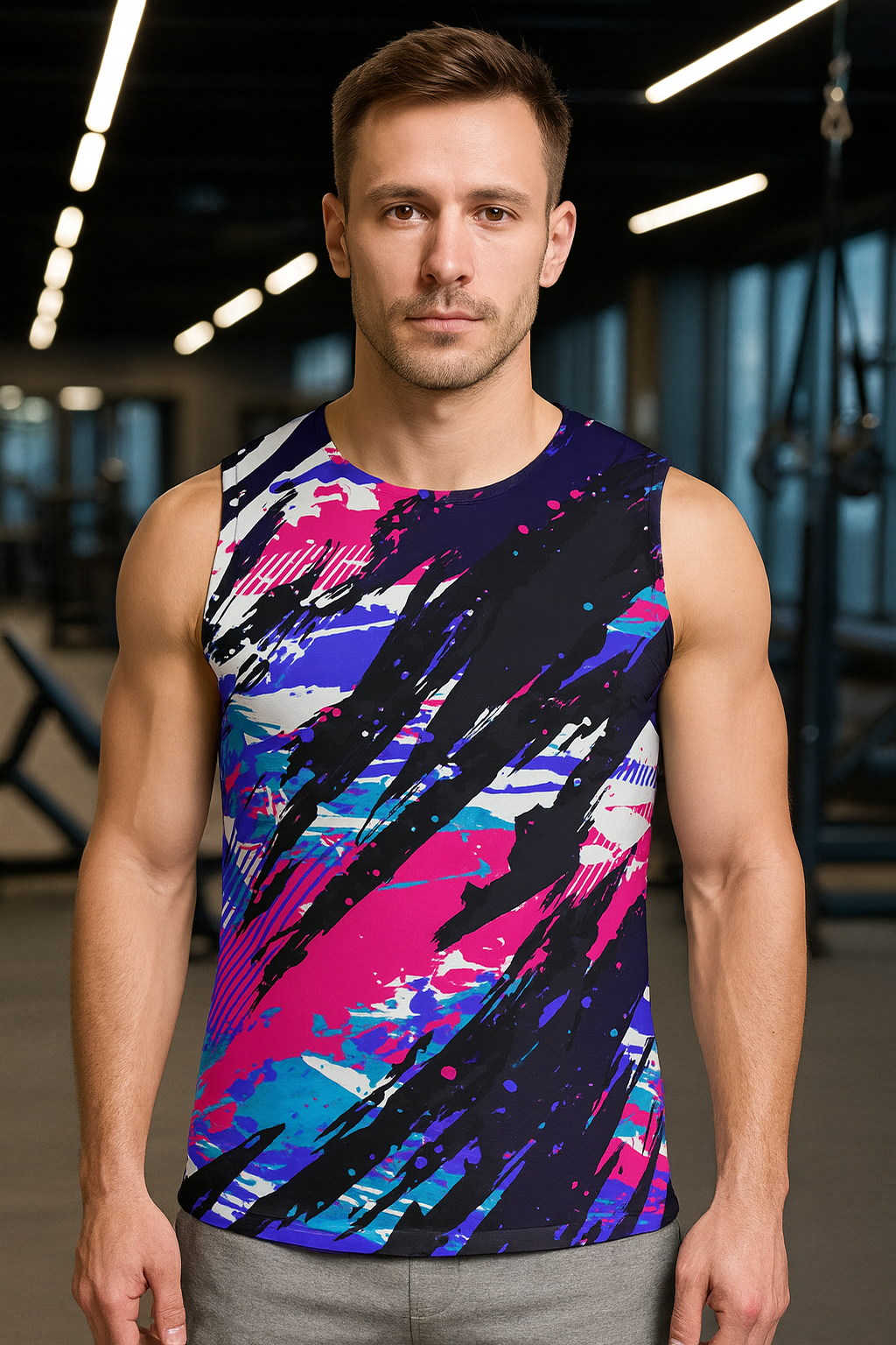 Purple Rain-Sleeveless Gym T-Shirt