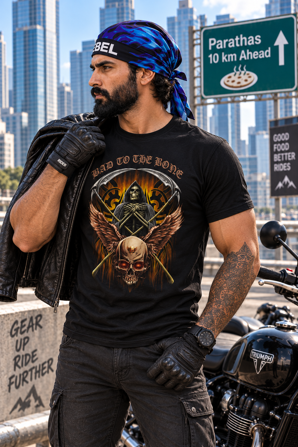 Bandanas,Headwraps,Headgear,Biker T shirts for Men and Women in India helmet liner,hair protection,durag,skull caps,patka for men and women