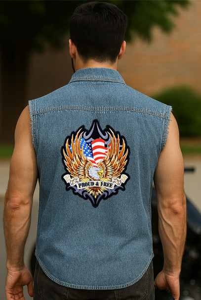 Best Denim Biker shirt sleeveless Biker shirt Cafe Racer patch  Bandana in India online for Men and Women, T shirts, Bandanas,Biker clothing