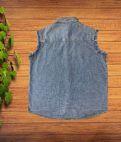 Best Denim Biker shirt sleeveless Biker shirt Cafe Racer patch  Bandana in India online for Men and Women, T shirts, Bandanas,Biker clothing