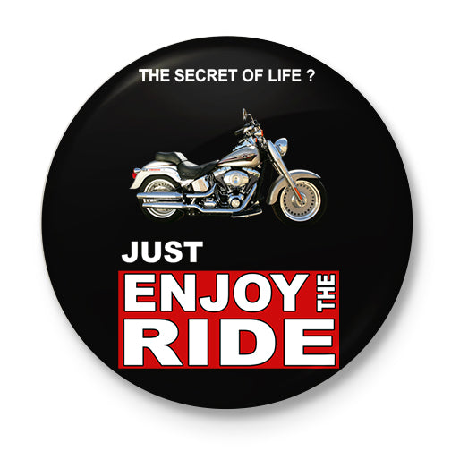 Enjoy The Ride Button Badge – Motohog
