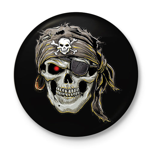 Skull Pirate Button Badge