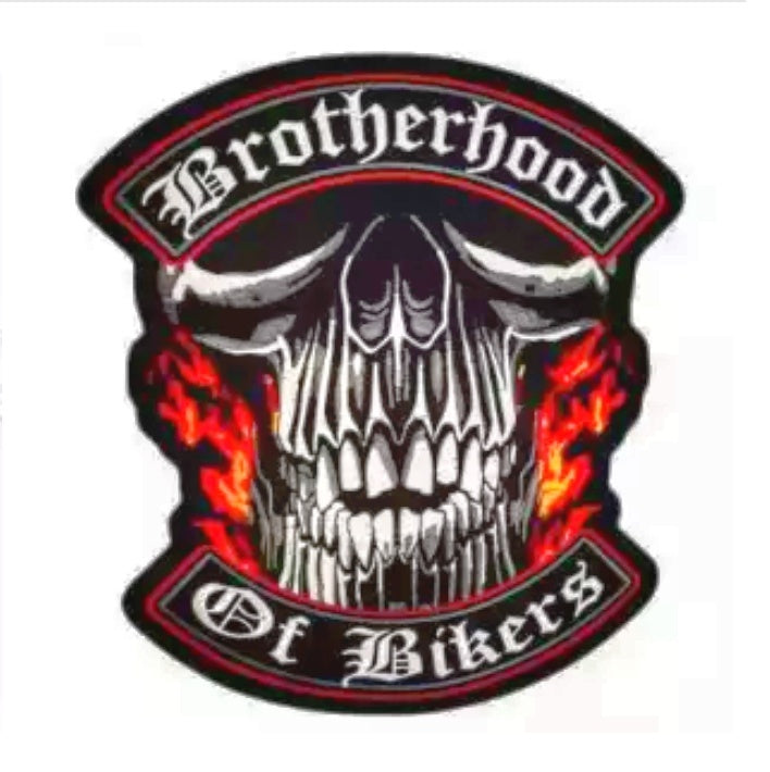 Brotherhood Rocker Patch Brotherhood of Bikers Biker Biker Patch- 9.5 x 8.5 inches – Motohog