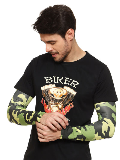 Best selling Biker Arm Sleeves. Motohog Arm compression sleeves .Best Biker t shirts,bandanas,neck gaiters,embroidered patches online India