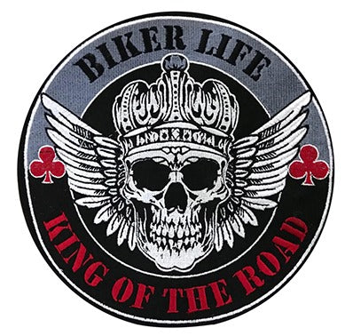King Of The Road Biker Patch- 7.5 inches