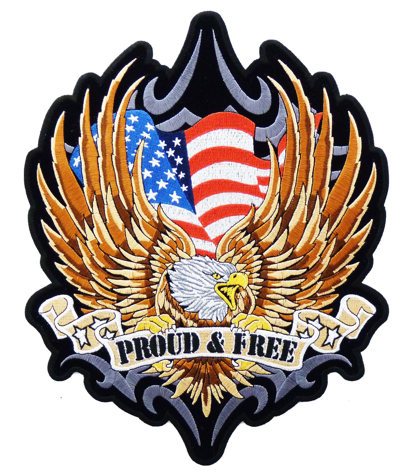 Proud and Free Patch Best Biker Bandana Buffs in India online for Men and Women, T shirts, Bandanas