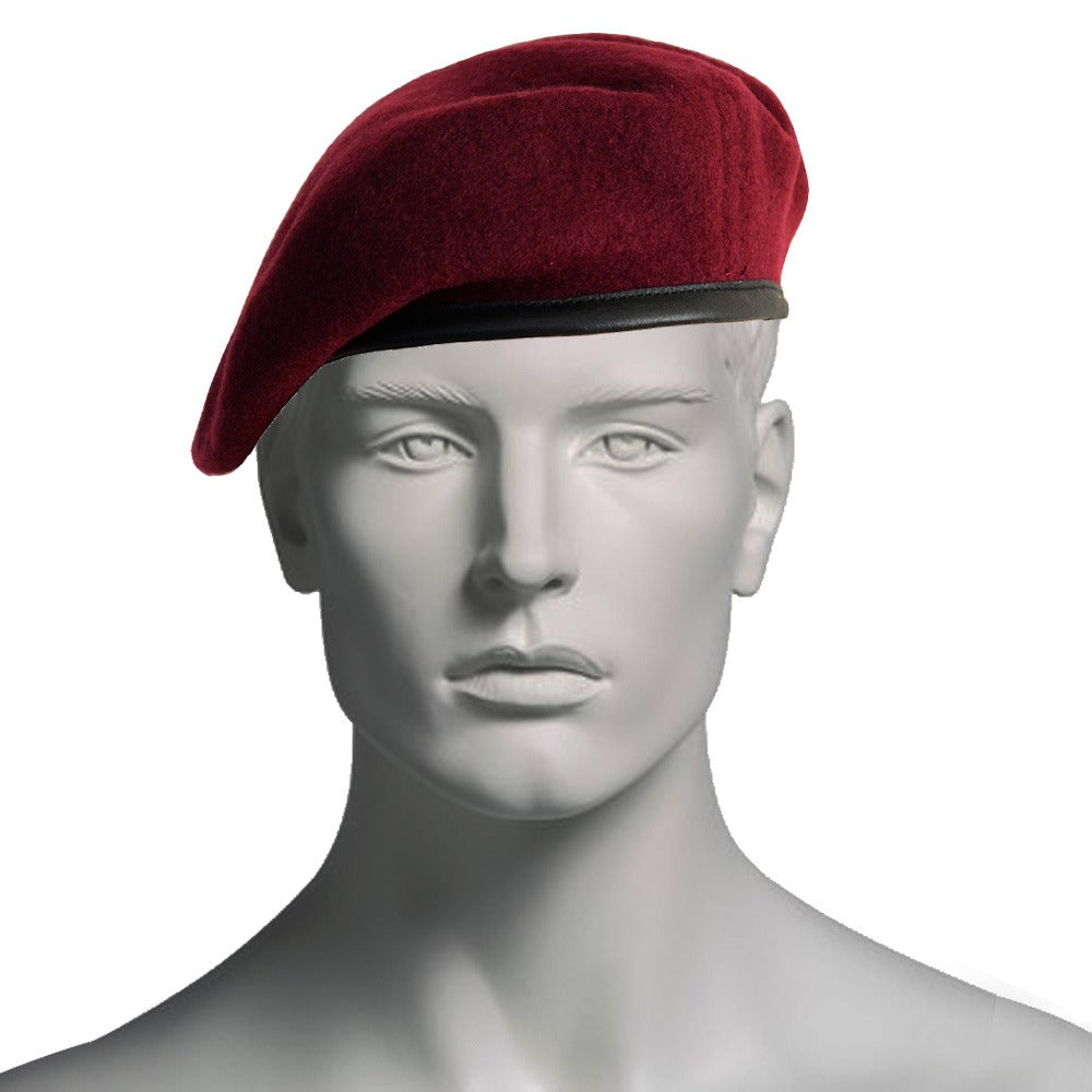 Beret Cap- Maroon – Motohog - Main Image