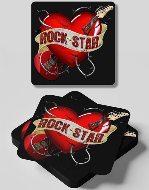 Rockstar-4 Coasters Set