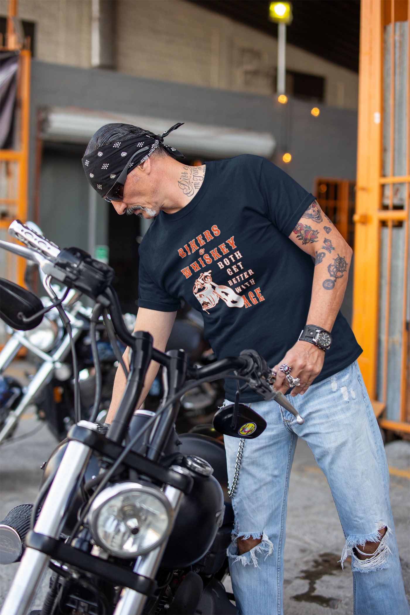 Bikers and Whiskey I Best Biker T Shirts for Men in India Motohog